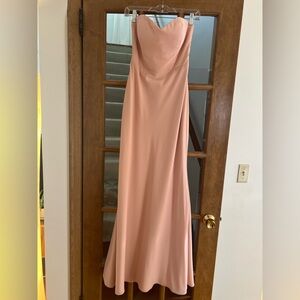 Light pink Jenny Yoo bridesmaids dress